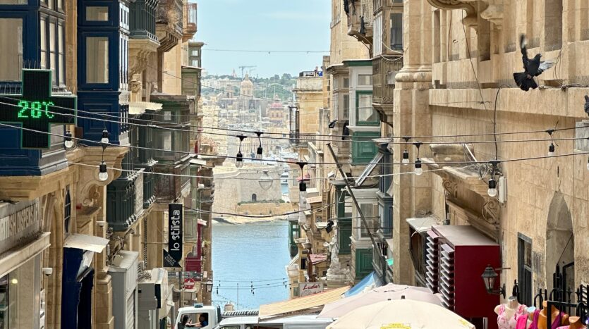 The charming steep streets of Malta